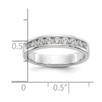14K White Gold 9-Stone 1/2 carat Round Diamond Complete Channel Band