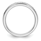 14K White Gold 9-Stone 3/4 carat Round Diamond Complete Channel Band