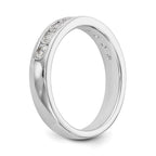 14K White Gold 9-Stone 3/4 carat Round Diamond Complete Channel Band