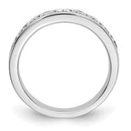 14K White Gold 9-Stone 7/8 carat Round Diamond Complete Channel Band