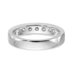 14K White Gold 9-Stone 7/8 carat Round Diamond Complete Channel Band
