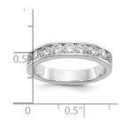 14K White Gold 9-Stone 7/8 carat Round Diamond Complete Channel Band