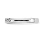 14K White Gold 9-Stone 1/5 carat Round Diamond Complete Channel Band