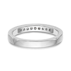 14K White Gold 9-Stone 1/5 carat Round Diamond Complete Channel Band
