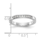14K White Gold 9-Stone 1/5 carat Round Diamond Complete Channel Band