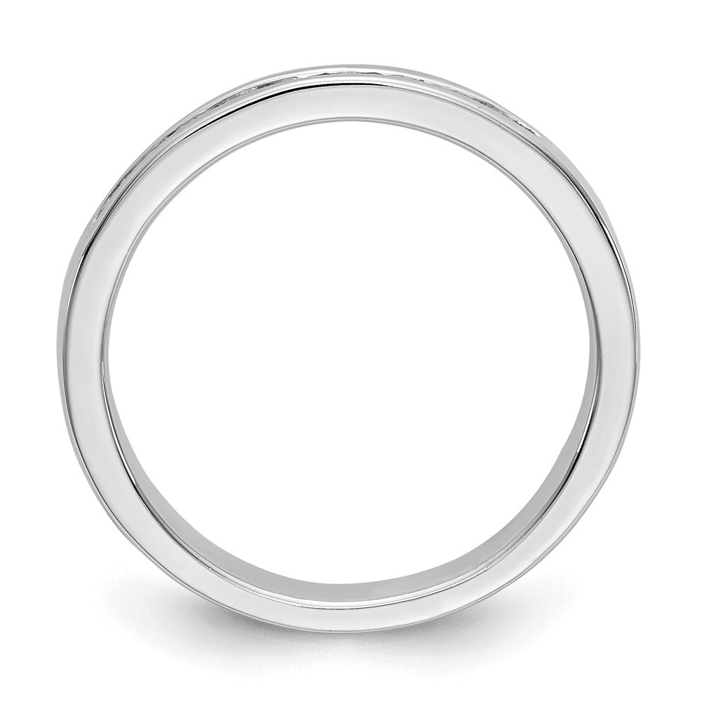 Platinum 9-Stone 1/4 carat Round Diamond Complete Channel Band