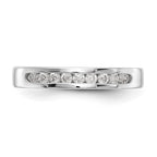 Platinum 9-Stone 1/4 carat Round Diamond Complete Channel Band