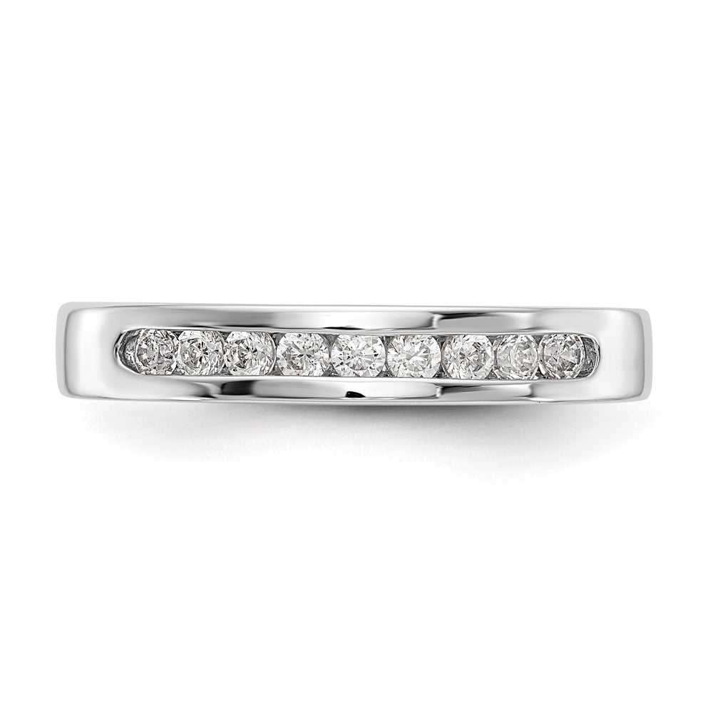 Platinum 9-Stone 1/4 carat Round Diamond Complete Channel Band