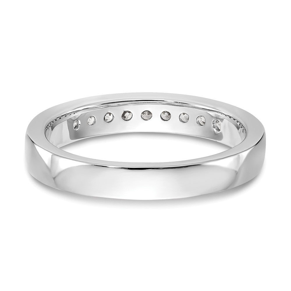 Platinum 9-Stone 1/4 carat Round Diamond Complete Channel Band