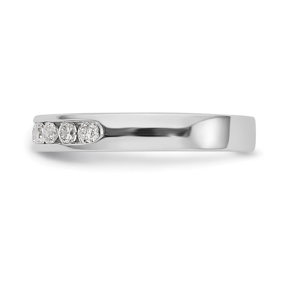 Platinum 9-Stone 1/2 carat Round Diamond Complete Channel Band