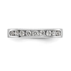 Platinum 9-Stone 1/2 carat Round Diamond Complete Channel Band