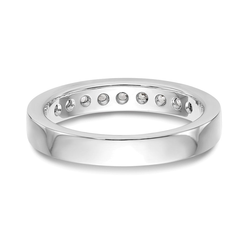 Platinum 9-Stone 1/2 carat Round Diamond Complete Channel Band
