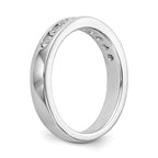 14K White Gold 9-Stone 1/2 carat Round Diamond Complete Channel Band