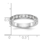 Platinum 9-Stone 1/2 carat Round Diamond Complete Channel Band