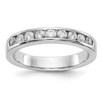 Platinum 9-Stone 1/2 carat Round Diamond Complete Channel Band