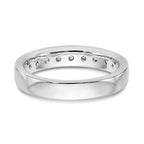 14K White Gold 9-Stone 1/2 carat Round Diamond Complete Channel Band
