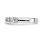 Platinum 9-Stone 3/4 carat Round Diamond Complete Channel Band