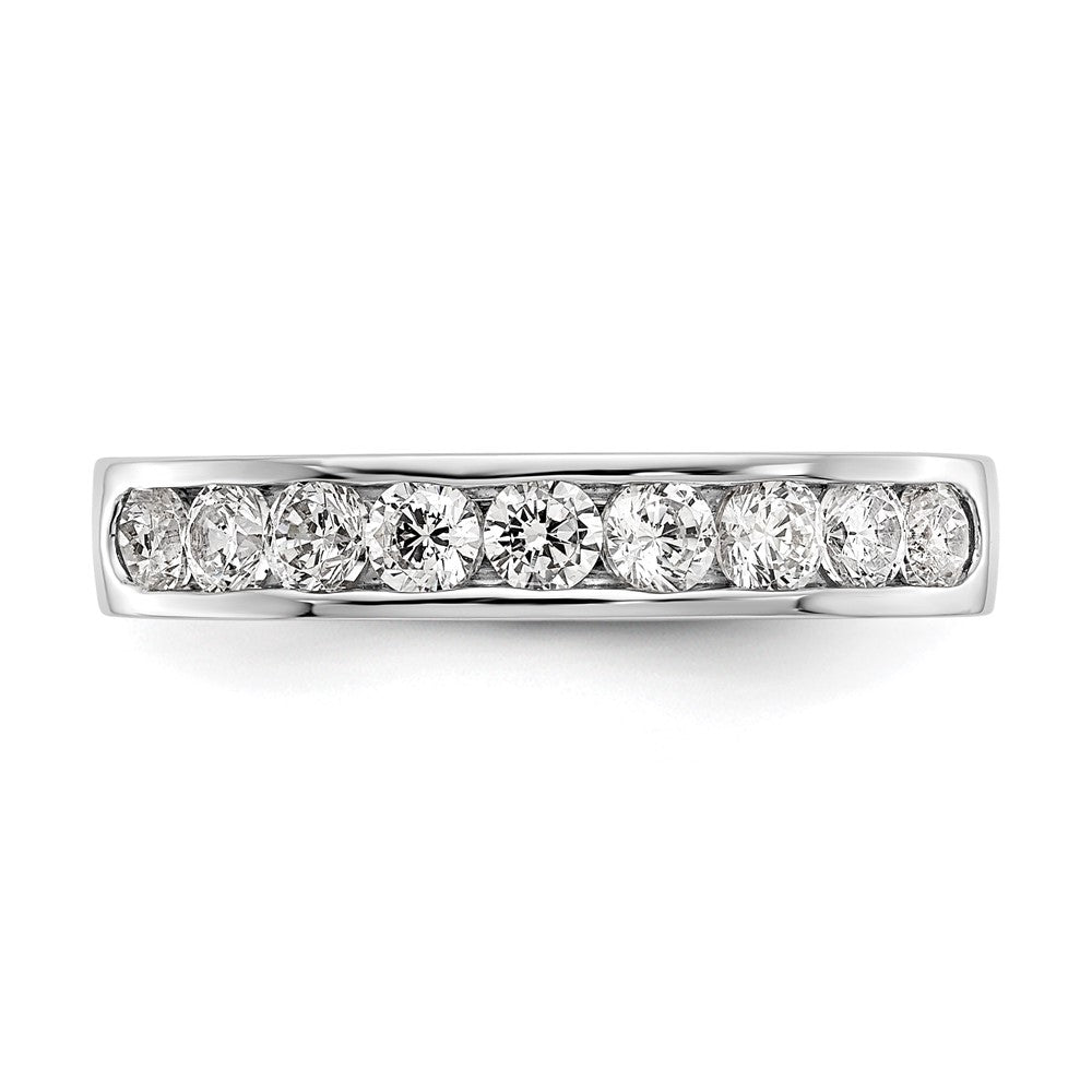 Platinum 9-Stone 7/8 carat Round Diamond Complete Channel Band