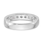 14K White Gold 9-Stone 3/4 carat Round Diamond Complete Channel Band