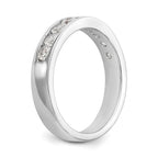 Platinum 9-Stone 3/4 carat Round Diamond Complete Channel Band