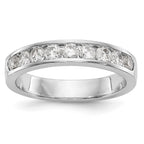 Platinum 9-Stone 7/8 carat Round Diamond Complete Channel Band