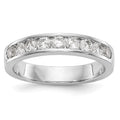 Platinum 9-Stone 7/8 carat Round Diamond Complete Channel Band