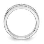 14K White Gold 9-Stone 7/8 carat Round Diamond Complete Channel Band