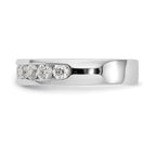 14K White Gold 9-Stone 7/8 carat Round Diamond Complete Channel Band