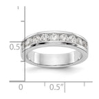 14K White Gold 9-Stone 7/8 carat Round Diamond Complete Channel Band