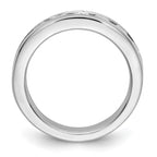 14K White Gold 9-Stone 1.3 carat AAA Round Diamond Complete Channel Band