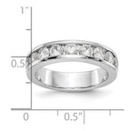 14K White Gold 9-Stone 1.3 carat Round Diamond Complete Channel Band
