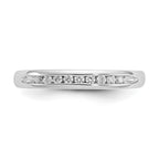 14K White Gold 9-Stone 1/8 carat Round Diamond Complete Channel Band