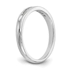 14K White Gold 9-Stone 1/8 carat Round Diamond Complete Channel Band