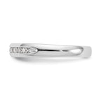 14K White Gold 9-Stone 1/5 carat Round Diamond Complete Channel Band