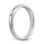 14K White Gold 9-Stone 1/5 carat Round Diamond Complete Channel Band