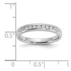 14K White Gold 9-Stone 1/5 carat Round Diamond Complete Channel Band