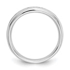 14K White Gold 9-Stone 1/5 carat Round Diamond Complete Channel Band