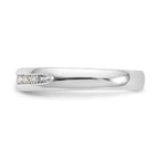 14K White Gold 9-Stone 1/5 carat Round Diamond Complete Channel Band