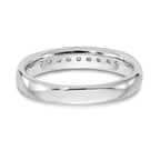 14K White Gold 9-Stone 1/5 carat Round Diamond Complete Channel Band