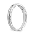 14K White Gold 9-Stone 1/5 carat Round Diamond Complete Channel Band