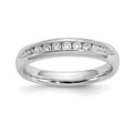 14K White Gold 9-Stone 1/5 carat Round Diamond Complete Channel Band