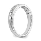 14K White Gold 9-Stone 3/8 carat Round Diamond Complete Channel Band