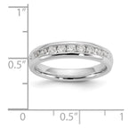 14K White Gold 9-Stone 3/8 carat Round Diamond Complete Channel Band