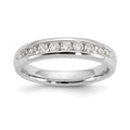 14K White Gold 9-Stone 3/8 carat Round Diamond Complete Channel Band