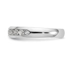 14K White Gold 9-Stone 1/2 carat Round Diamond Complete Channel Band