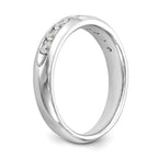 14K White Gold 9-Stone 1/2 carat Round Diamond Complete Channel Band
