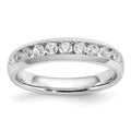 14K White Gold 9-Stone 1/2 carat Round Diamond Complete Channel Band