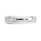 14K White Gold 9-Stone 5/8 carat Round Diamond Complete Channel Band