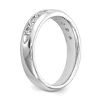 14K White Gold 9-Stone 5/8 carat Round Diamond Complete Channel Band