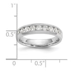 14K White Gold 9-Stone 5/8 carat Round Diamond Complete Channel Band